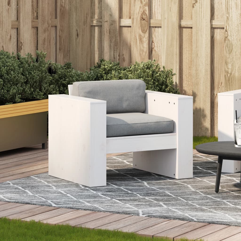 Garden Sofa | White | Solid Pine Wood | Medium | Durable | Garden Sofa