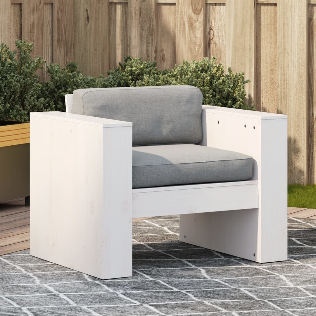 Garden Sofa | White | Solid Pine Wood | Medium | Durable | Garden Sofa