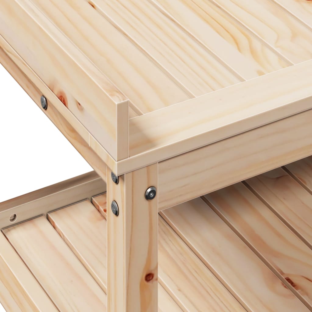Potting Table with Shelves 82,5x45x86,5 cm Solid Wood Pine
