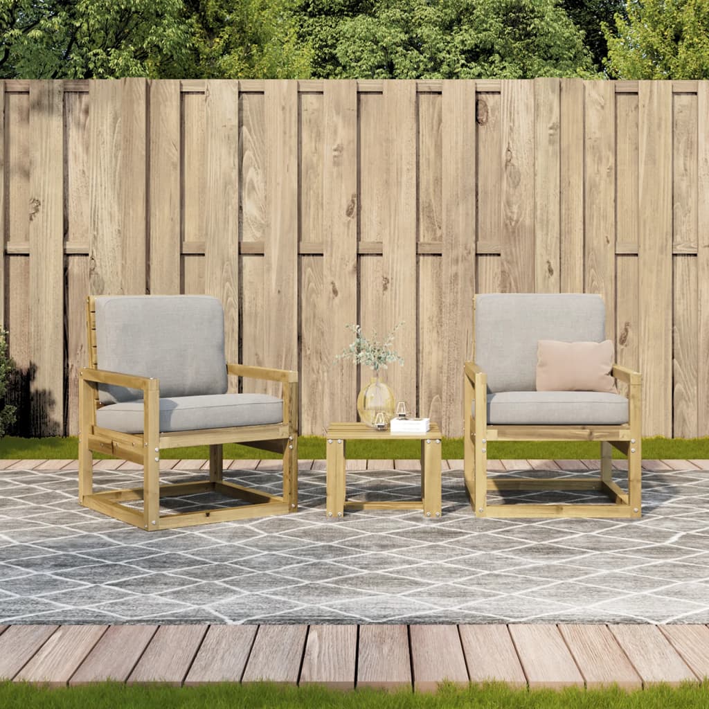 Garden Lounge Set | Natural wood | Vacuum pressure treated pine wood