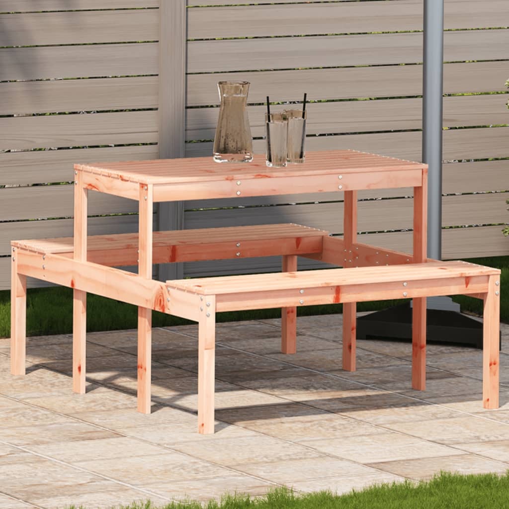 vidaXL Picnic Table 110x134x75 cm Solid Wood Douglas