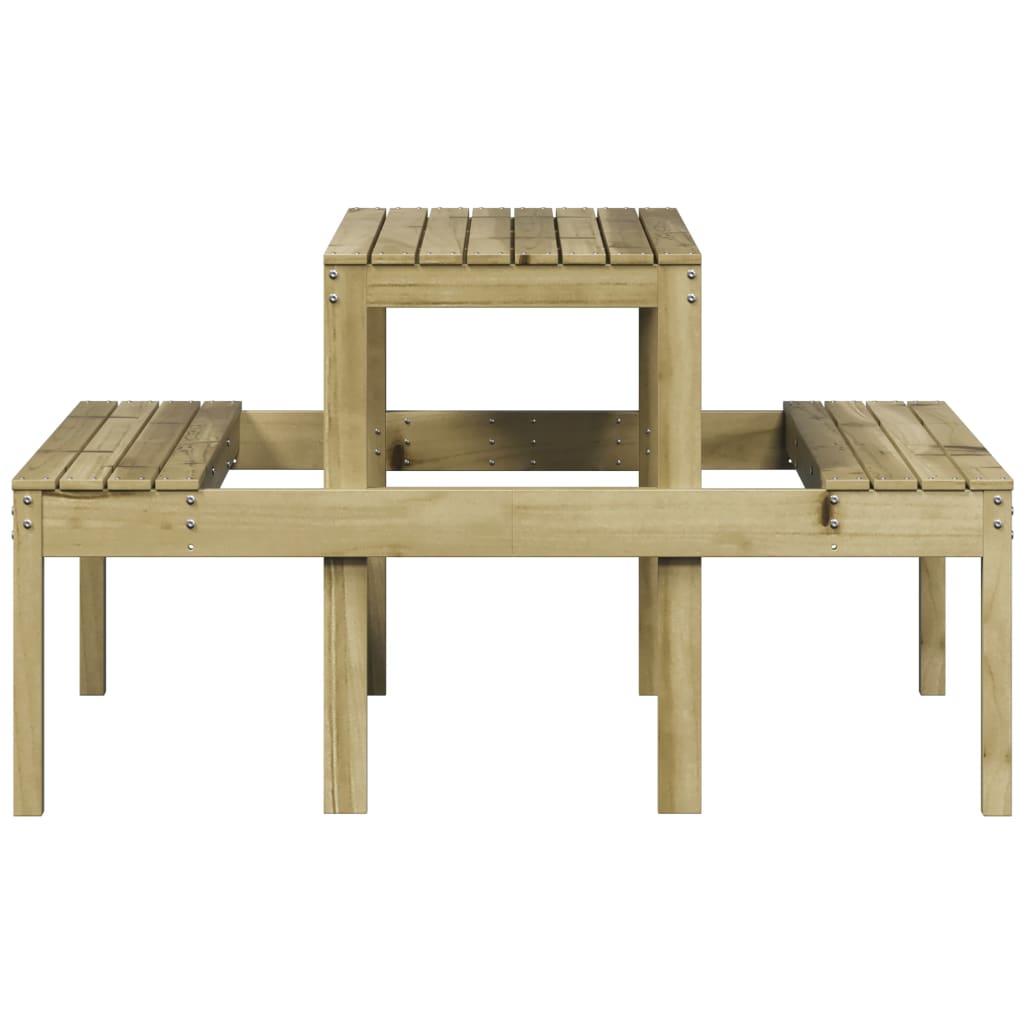 vidaXL Picnic Table 110x134x75 cm Impregnated Wood Pine