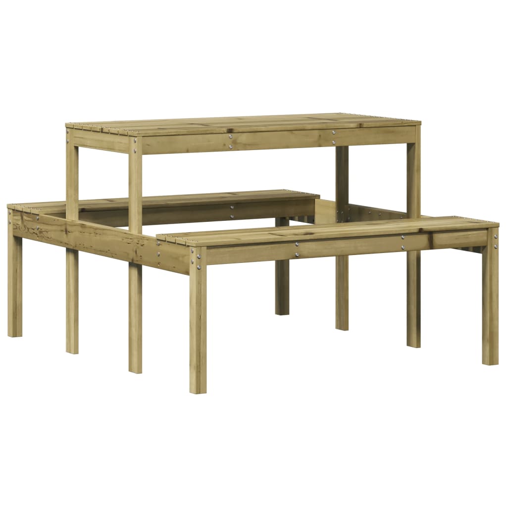 vidaXL Picnic Table 110x134x75 cm Impregnated Wood Pine