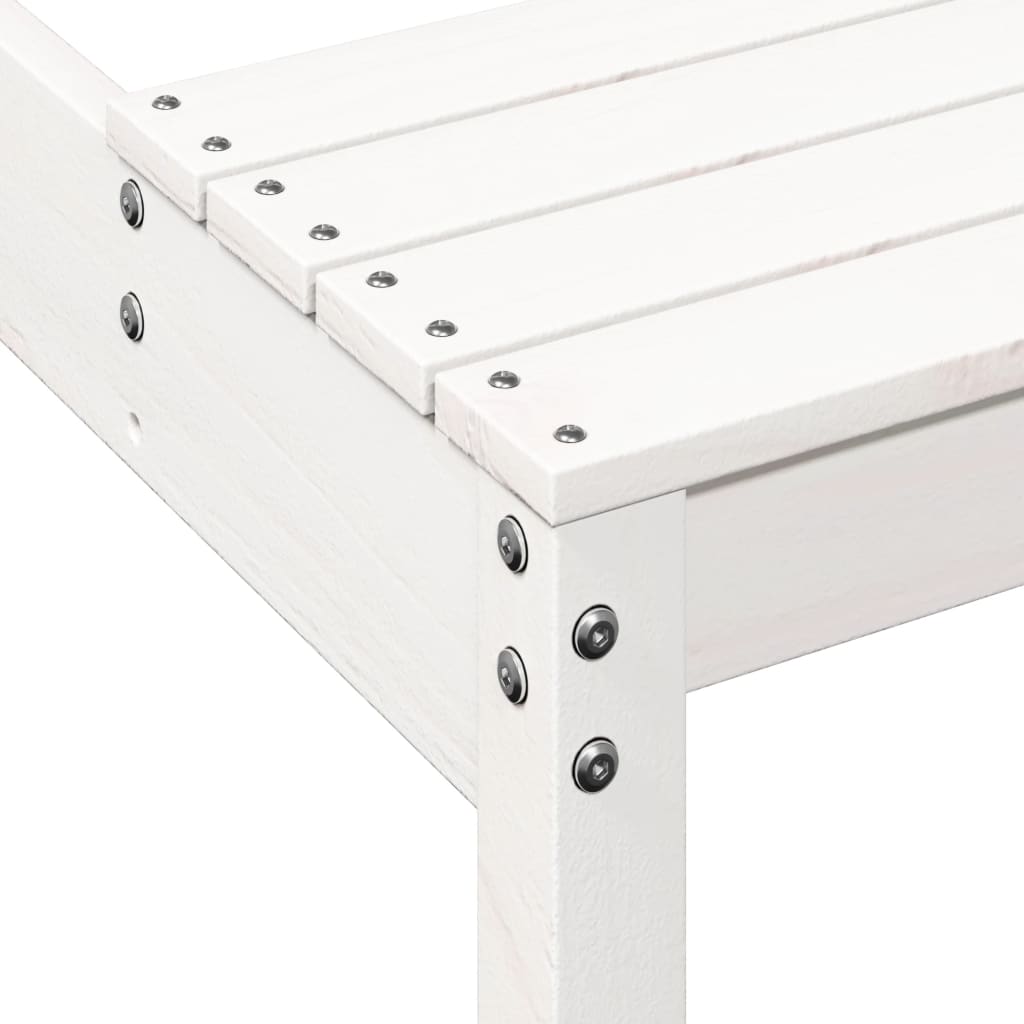 vidaXL Picnic Table White 160x134x75 cm Solid Wood Pine