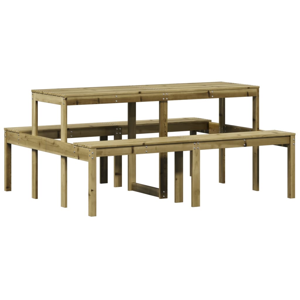 vidaXL Picnic Table 160x134x75 cm Impregnated Wood Pine