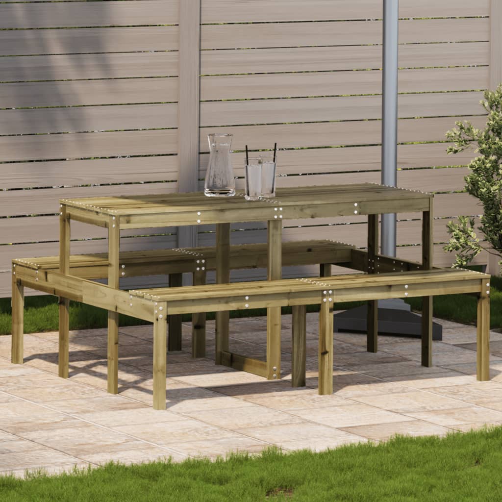 vidaXL Picnic Table 160x134x75 cm Impregnated Wood Pine