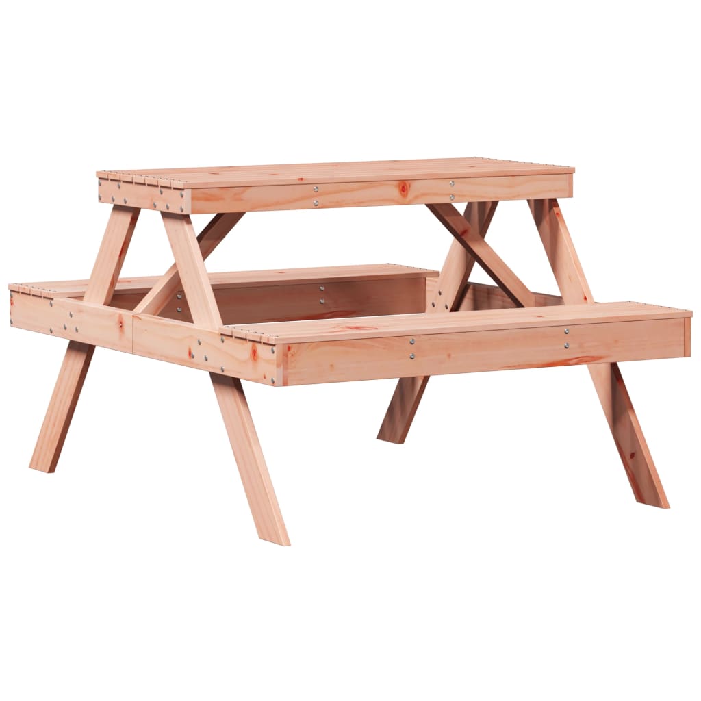 vidaXL Picnic Table 105x134x75 cm Solid Wood Douglas