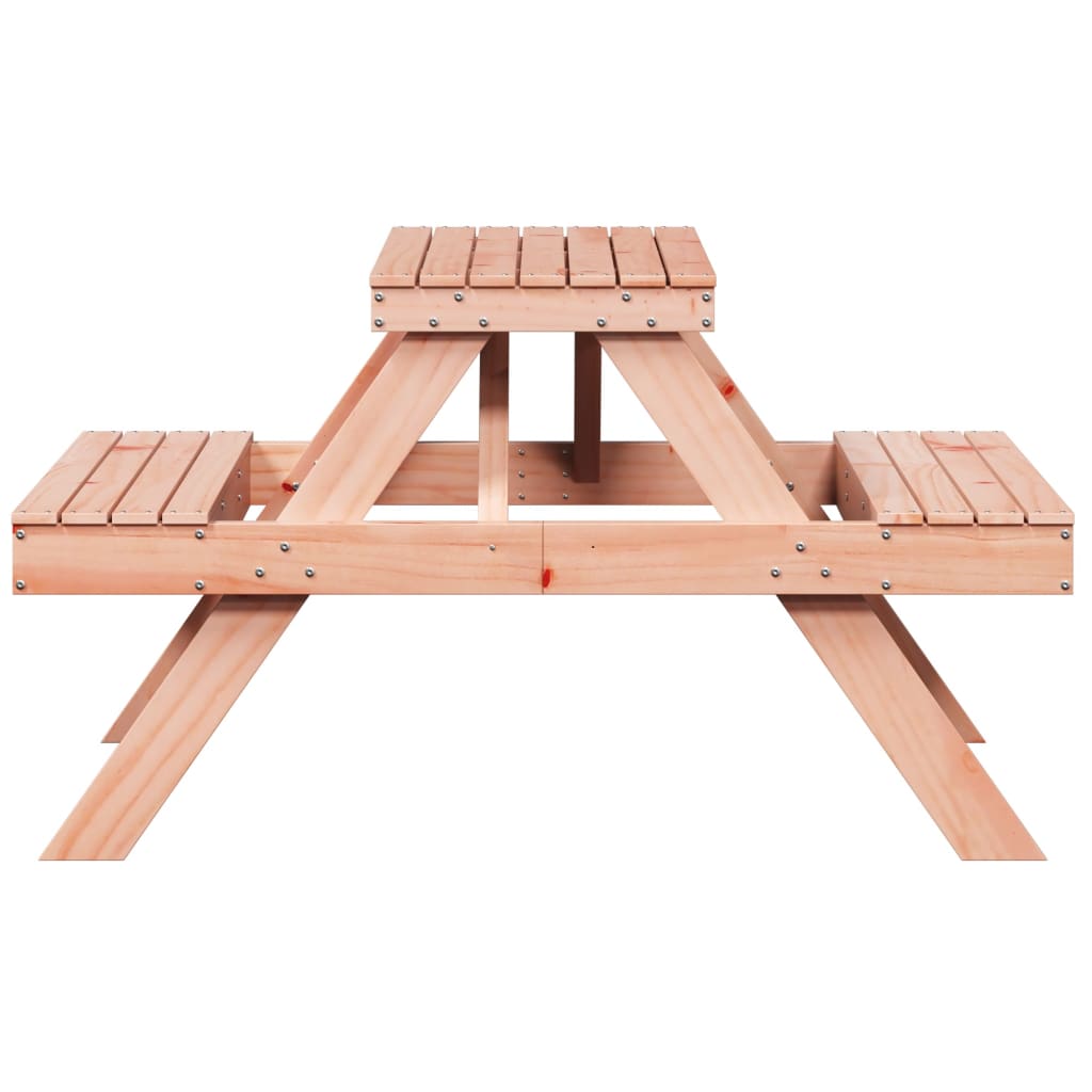 vidaXL Picnic Table 105x134x75 cm Solid Wood Douglas