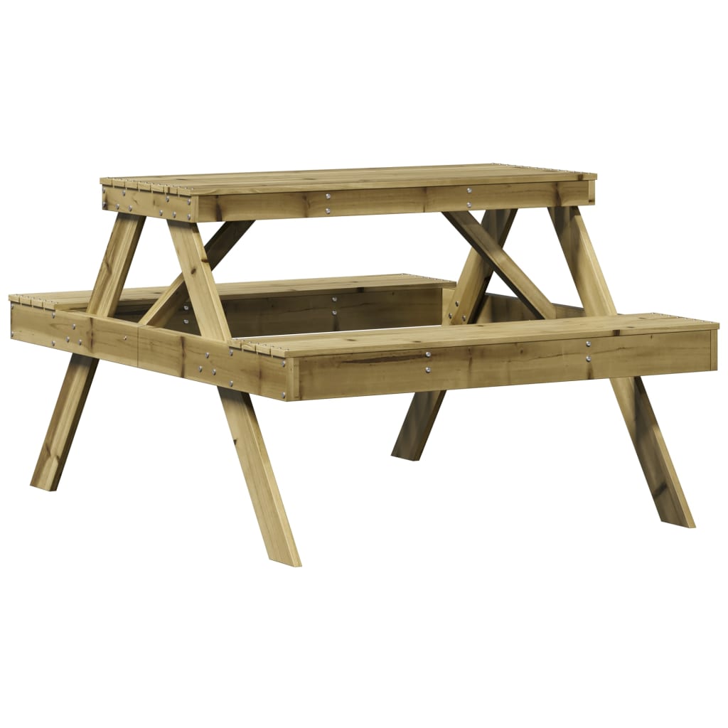 vidaXL Picnic Table 105x134x75 cm Impregnated Wood Pine