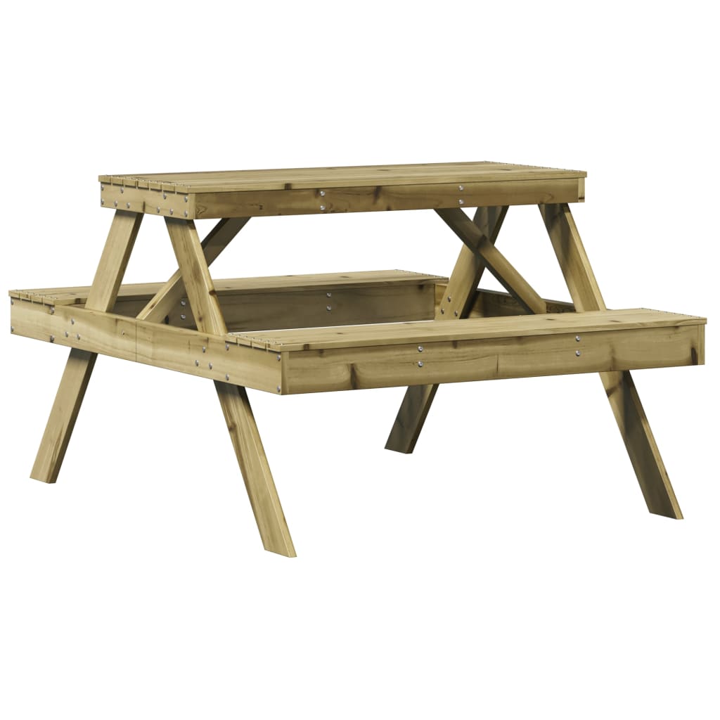 vidaXL Picnic Table 105x134x75 cm Impregnated Wood Pine