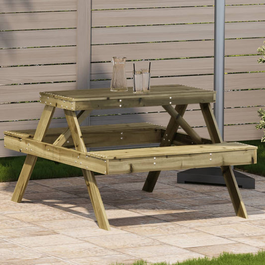 vidaXL Picnic Table 105x134x75 cm Impregnated Wood Pine