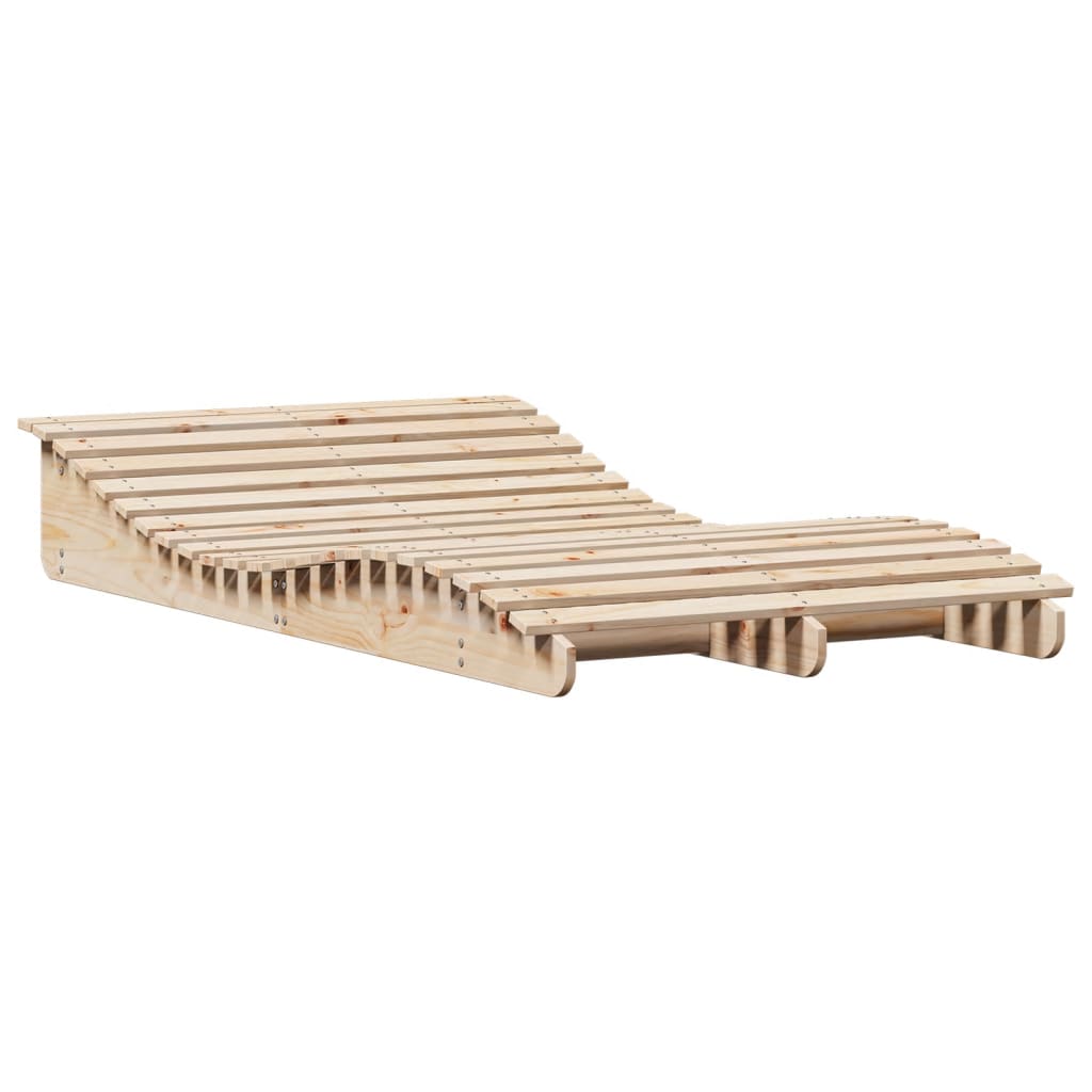 vidaXL Sun Lounger 205x110x31.5 cm Solid Wood Pine