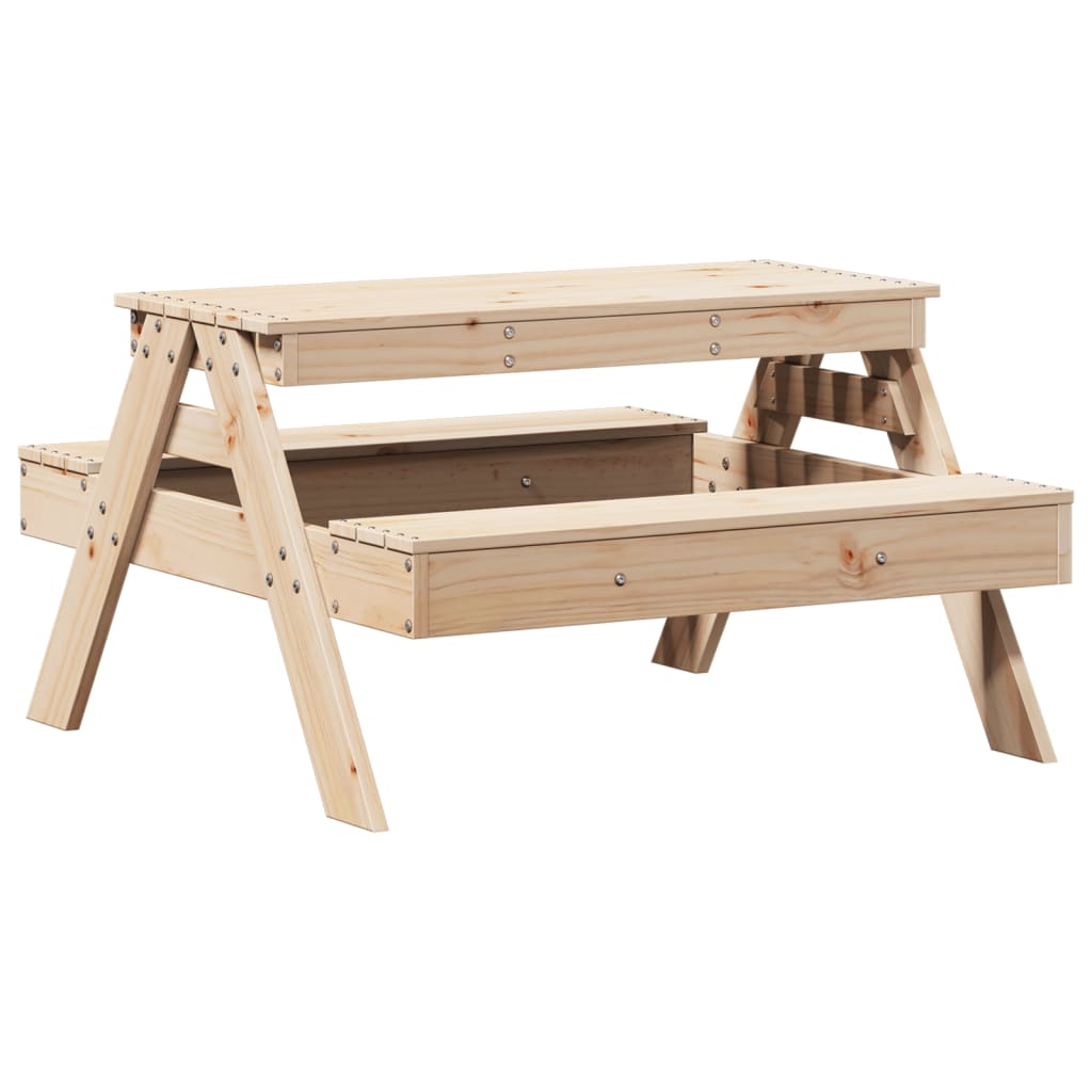 vidaXL Picnic Table for Kids 88x97x52 cm Solid Wood Pine