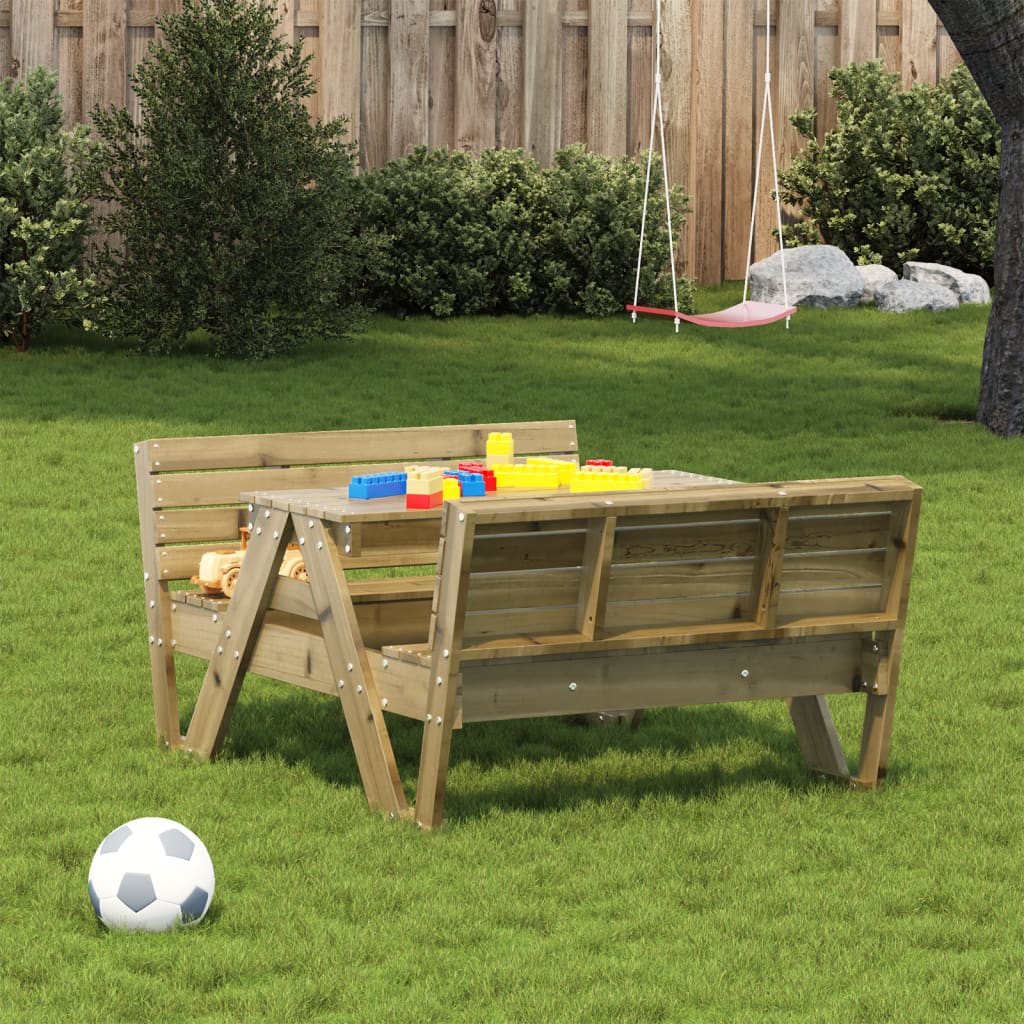 vidaXL Picnic Table for Kids 88x122x58 cm Impregnated Wood Pine