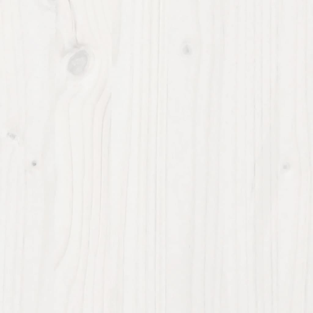 Sandpit with Cover White 111x111x19,5 cm Solid Wood Pine