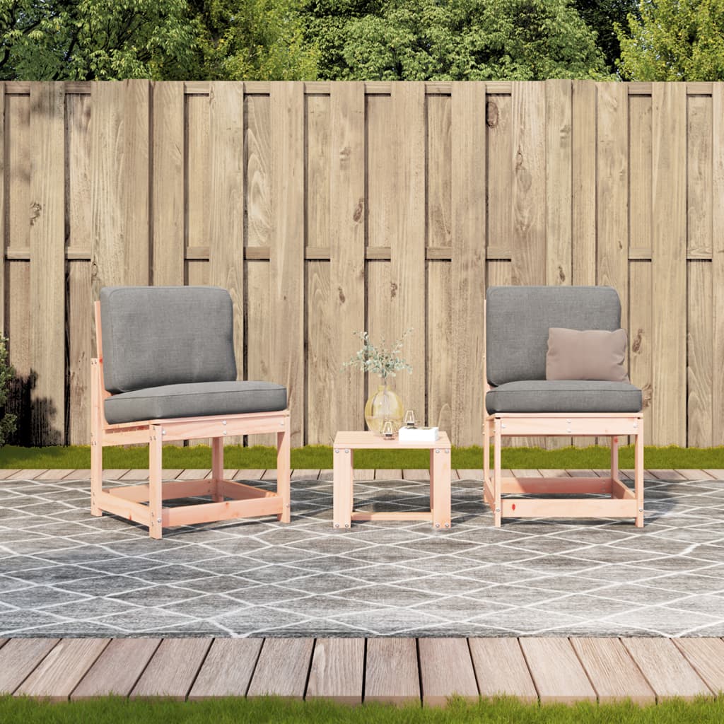 vidaXL 3 Piece Garden Lounge Set Solid Wood Douglas