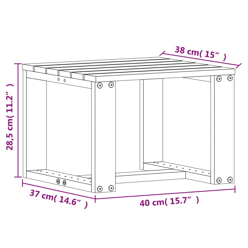 vidaXL 3 Piece Garden Lounge Set Solid Wood Douglas