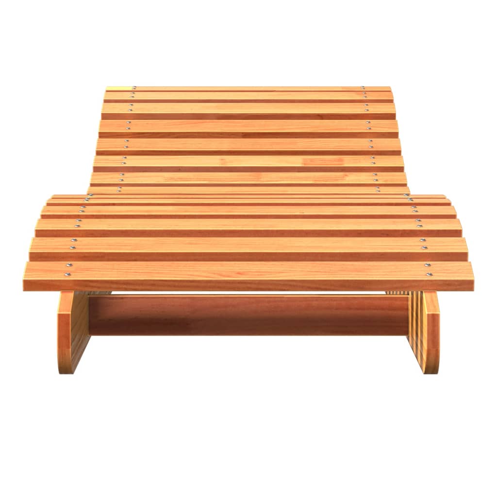 vidaXL Sun Lounger Wax Brown 205x60x31.5 cm Solid Wood Pine