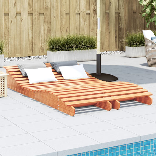 vidaXL Sun Loungers 2 pcs Wax Brown 205x60x31.5 cm Solid Wood Pine