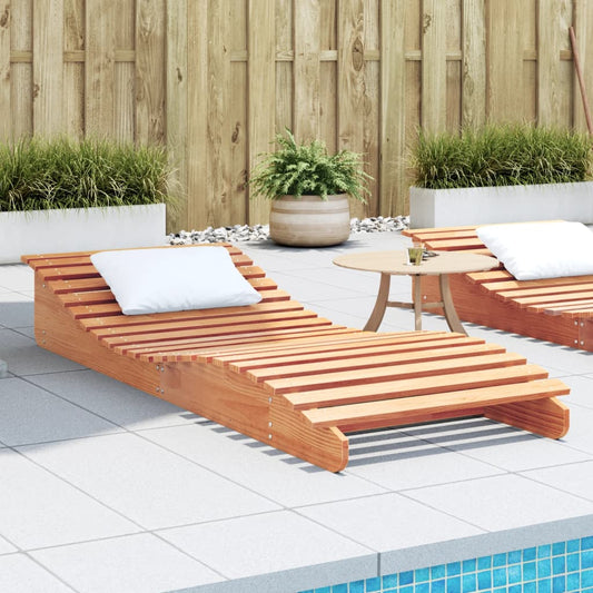 vidaXL Sun Lounger Wax Brown 205x80x31.5 cm Solid Wood Pine