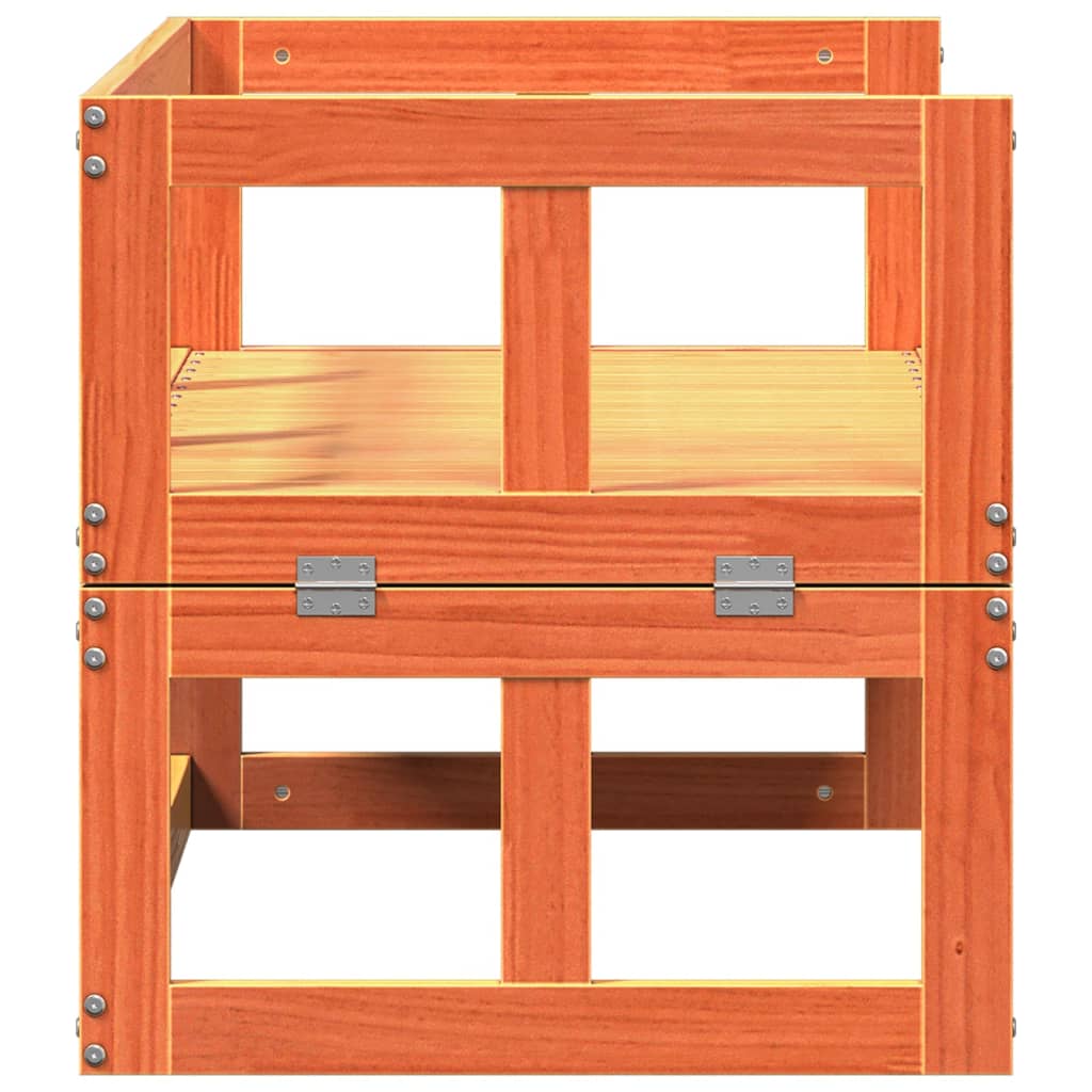 vidaXL Garden Sofa Bench Extendable Wax Brown Solid Wood Pine