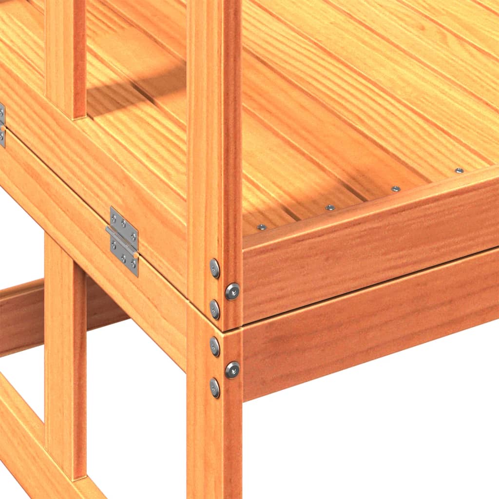 vidaXL Garden Sofa Bench Extendable Wax Brown Solid Wood Pine