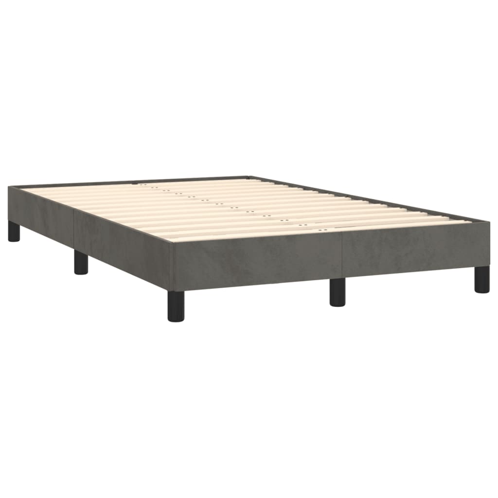 vidaXL Bed Frame without Mattress Dark Grey 120x190 cm Small Double Velvet