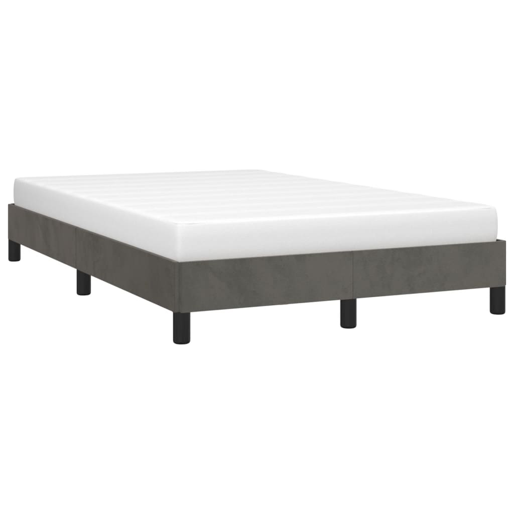 vidaXL Bed Frame without Mattress Dark Grey 120x190 cm Small Double Velvet