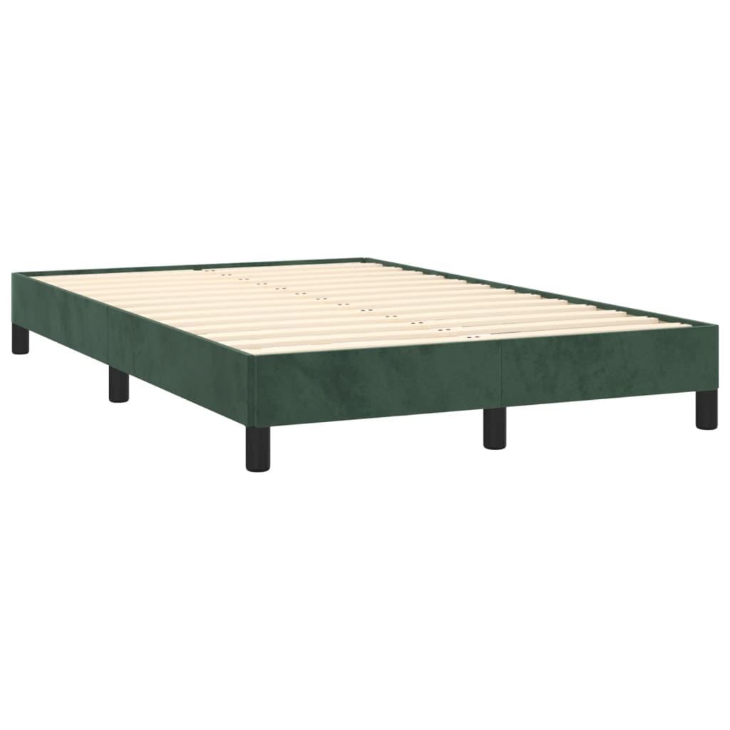 vidaXL Bed Frame without Mattress Dark Green 120x190 cm Small Double Velvet