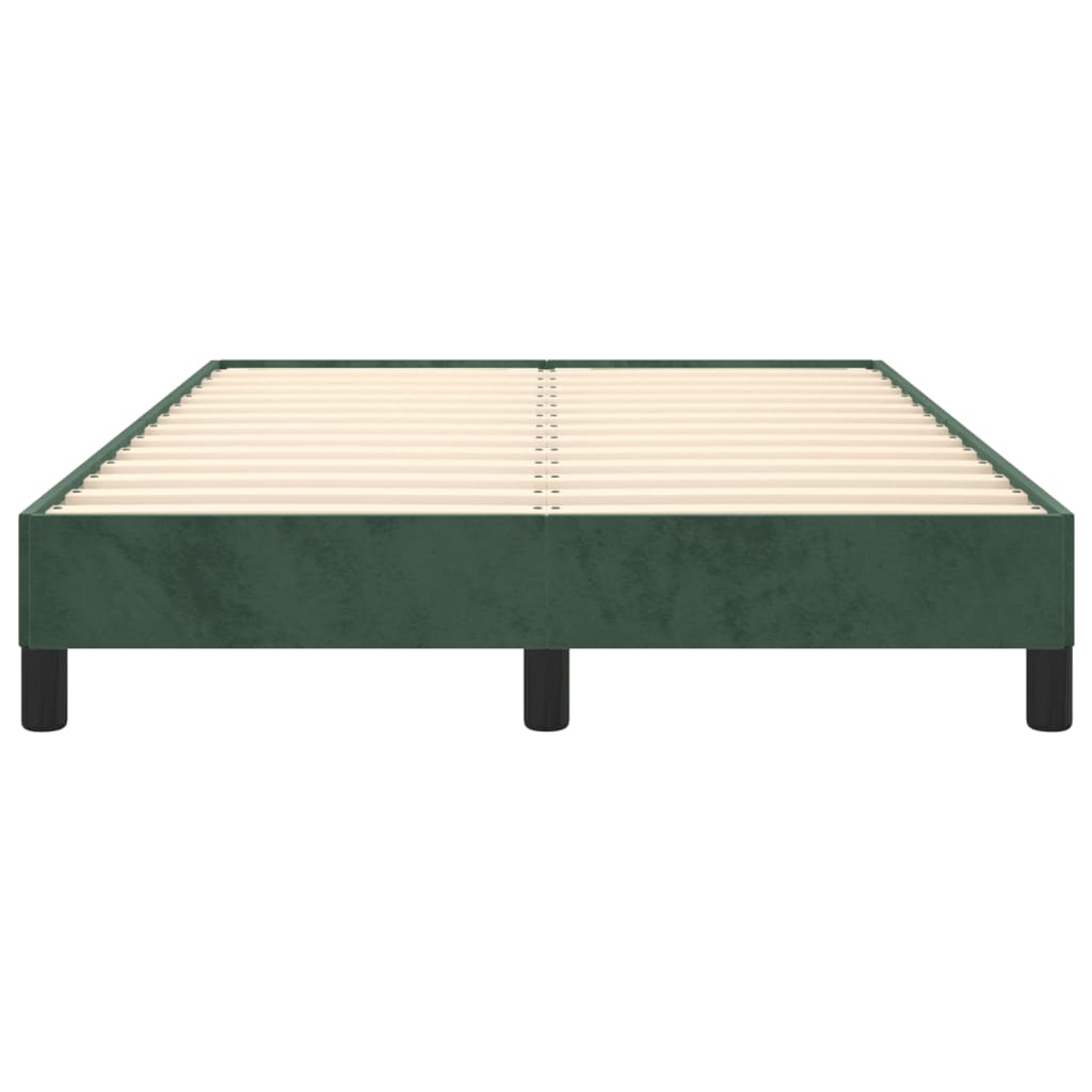 vidaXL Bed Frame without Mattress Dark Green 120x190 cm Small Double Velvet