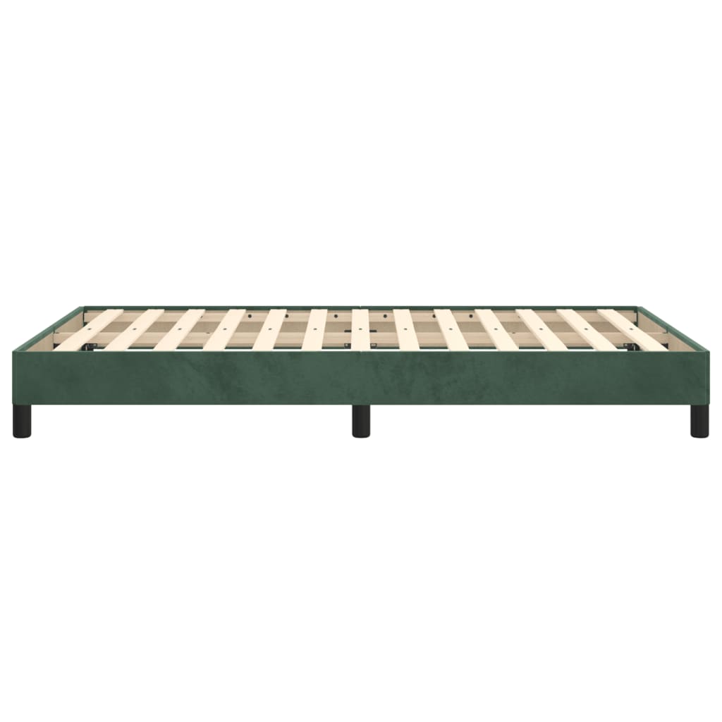 vidaXL Bed Frame without Mattress Dark Green 120x190 cm Small Double Velvet