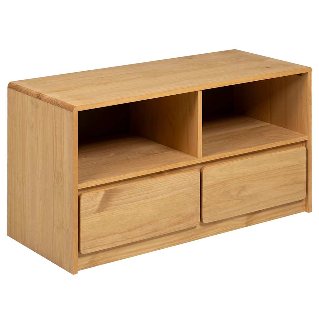 TV Cabinet "SAUDA" Oak 99x43x55 cm Solid Wood Pine