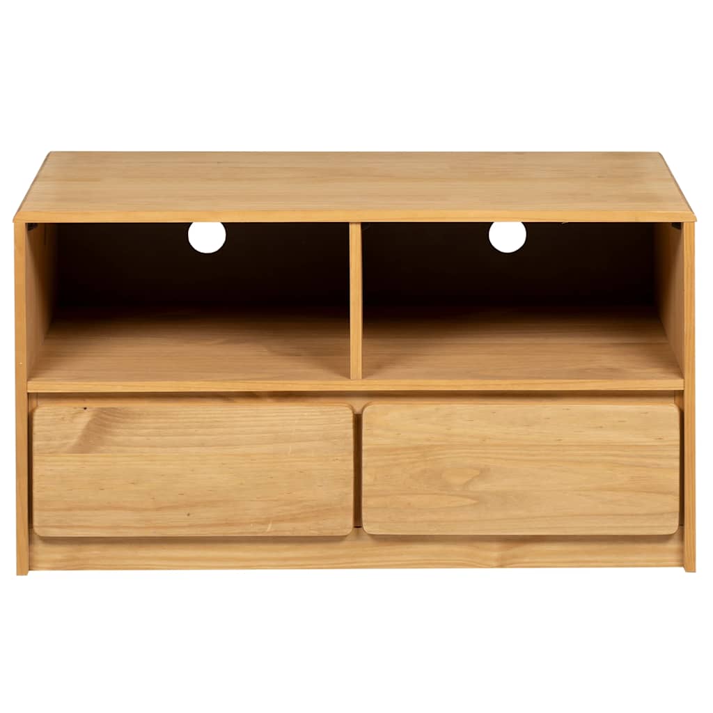 TV Cabinet "SAUDA" Oak 99x43x55 cm Solid Wood Pine