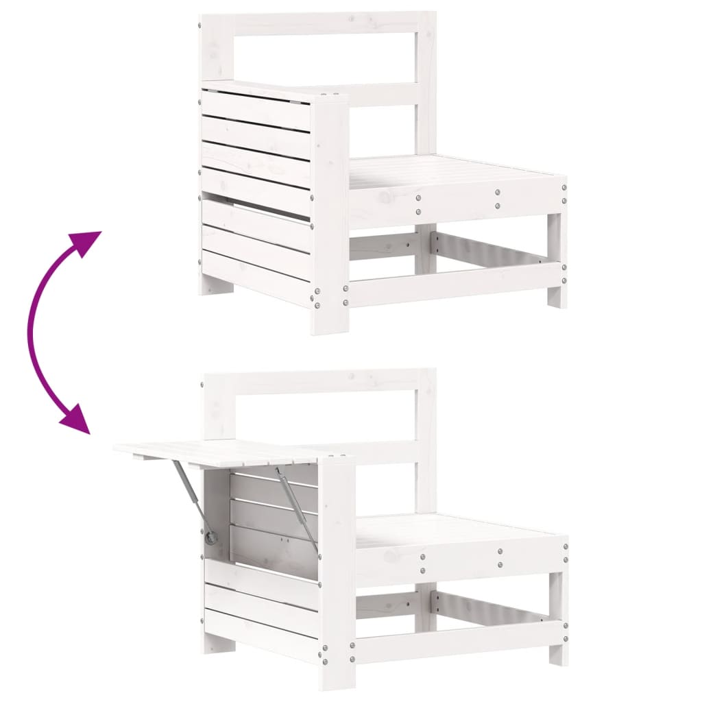 Garden Sofa | White | Solid pine wood | Compact | Modular | Garden Sofa