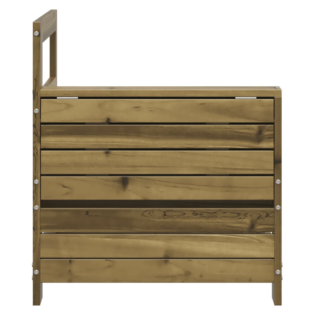 Garden Sofa | Natural wood colour | Impregnated pine wood | Compact
