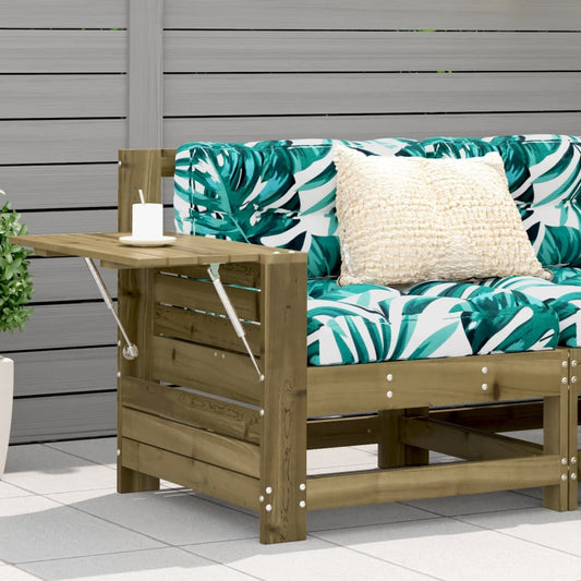 Garden Sofa | Natural wood colour | Impregnated pine wood | Compact