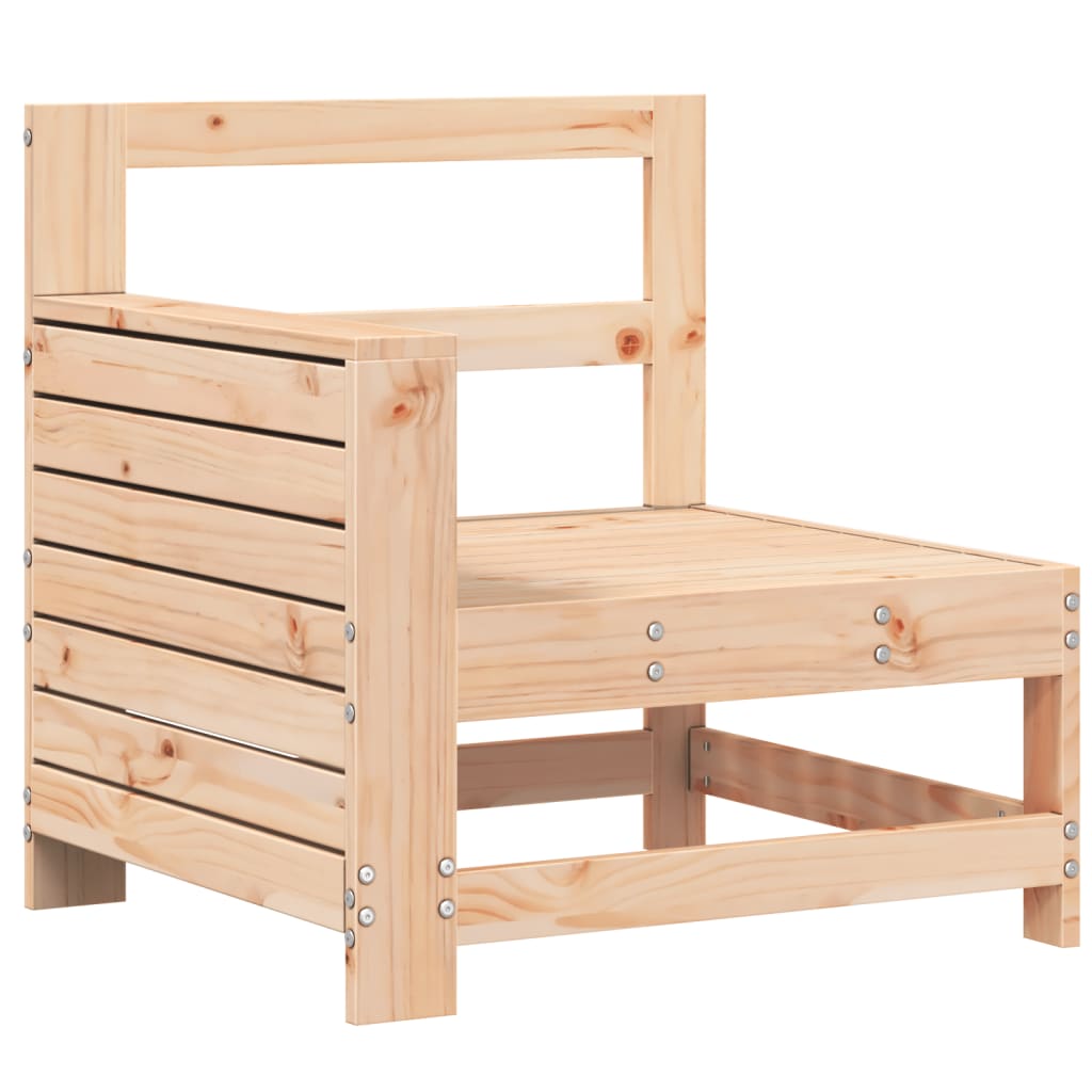 Garden Sofa | Natural Pine | Solid Pine Wood | Single Seater | Modular