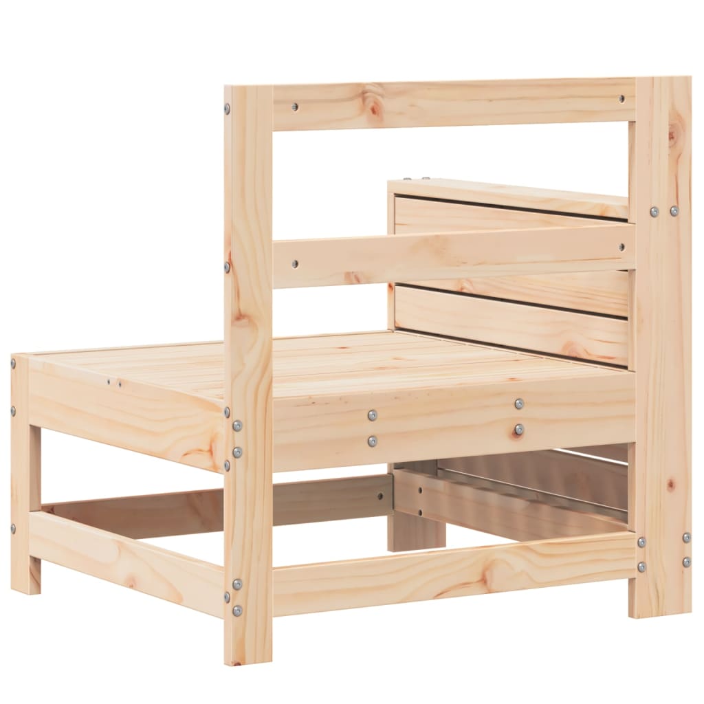 Garden Sofa | Natural Pine | Solid Pine Wood | Single Seater | Modular