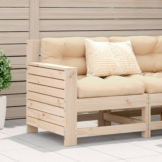 Garden Sofa | Natural Pine | Solid Pine Wood | Single Seater | Modular
