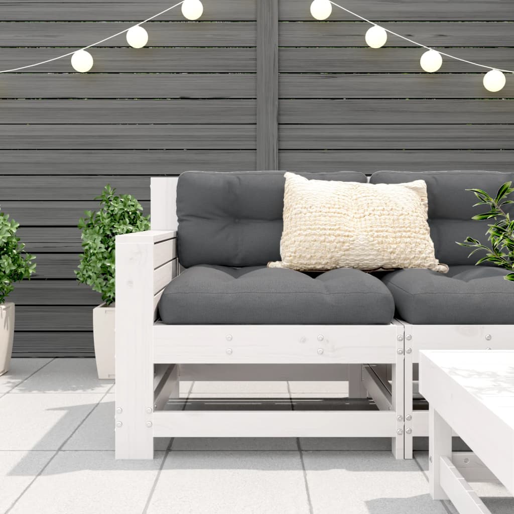 Garden Sofa | White | Solid pine wood | Single | Modular | Garden Sofa