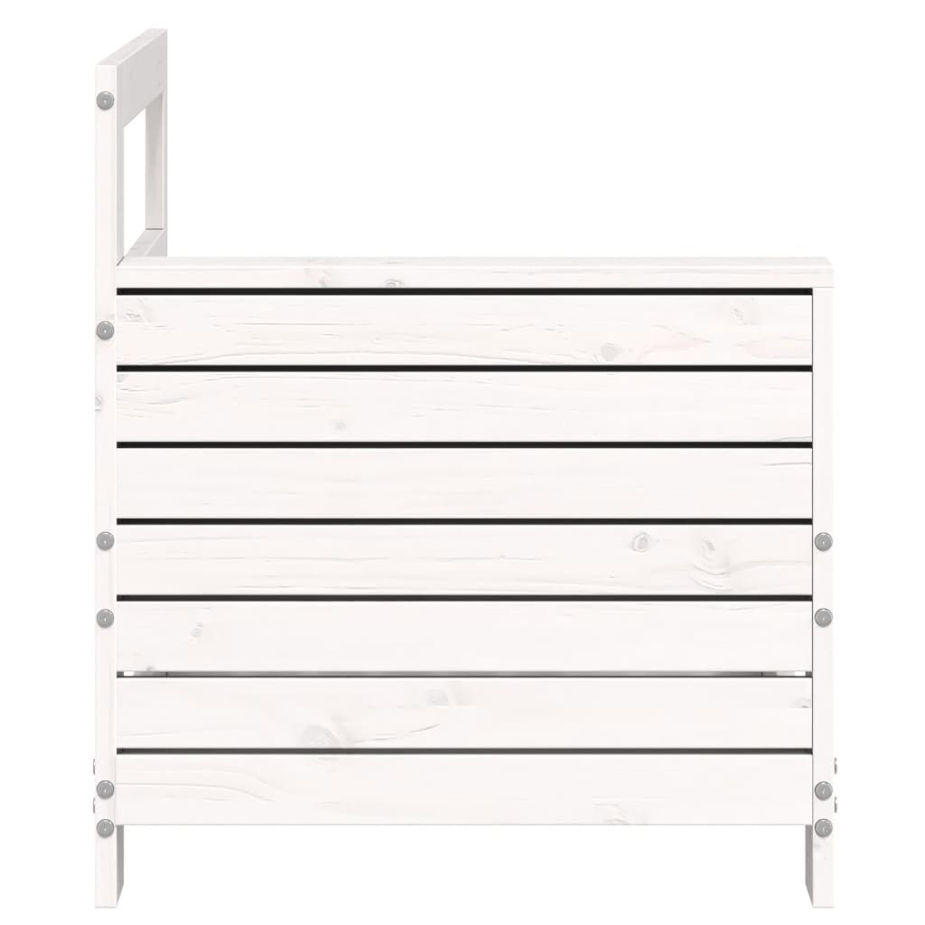 Garden Sofa | White | Solid pine wood | Single | Modular | Garden Sofa