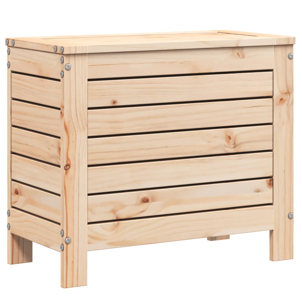 Garden Footstool | Natural | Solid Pine Wood | 62x31.5x52 cm | Foldable