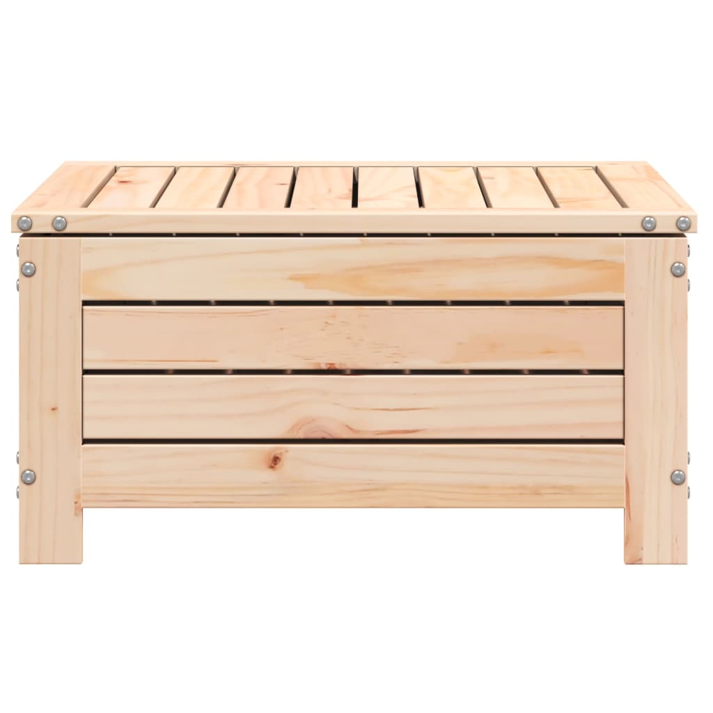 vidaXL Garden Footstool with Cushion Solid Wood Pine