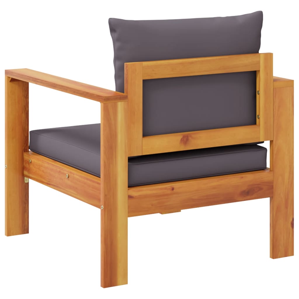 vidaXL Garden Chair with Cushions Solid Wood Acacia