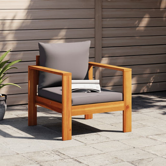 vidaXL Garden Chair with Cushions Solid Wood Acacia