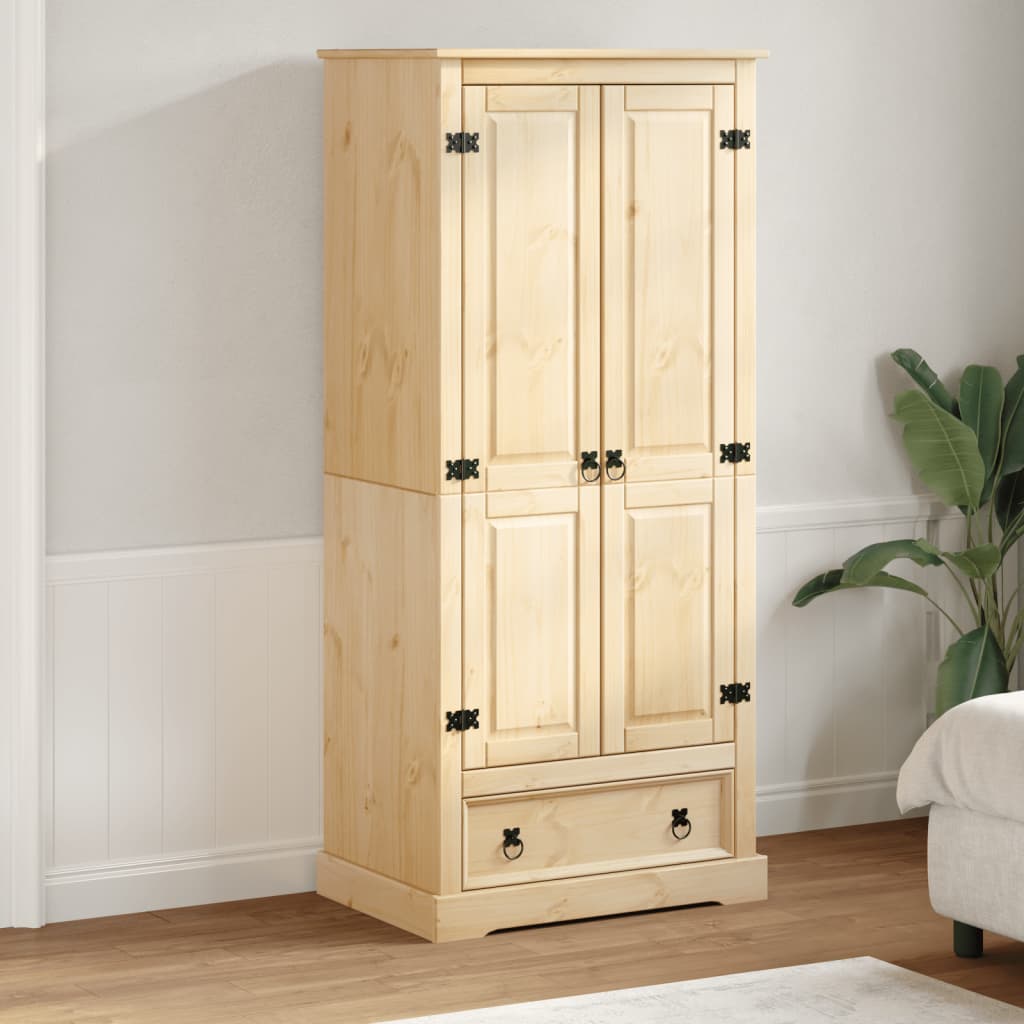 vidaXL Wardrobe Corona 76x50x170 cm Solid Wood Pine