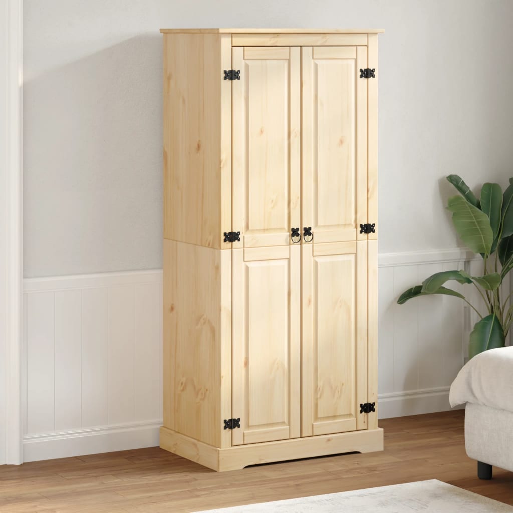 vidaXL Wardrobe Corona 76x50x170 cm Solid Wood Pine