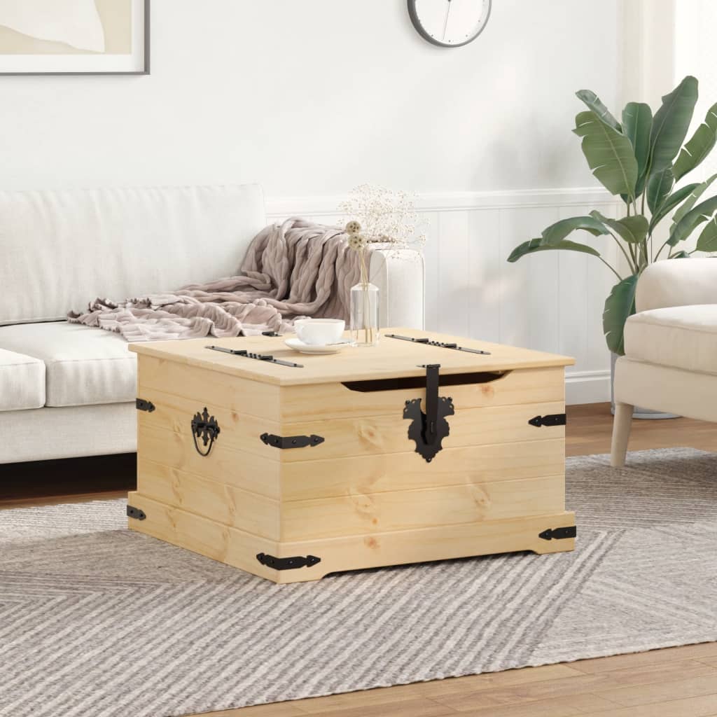 Storage Box "Corona" 78x78x45 cm Solid Wood Pine
