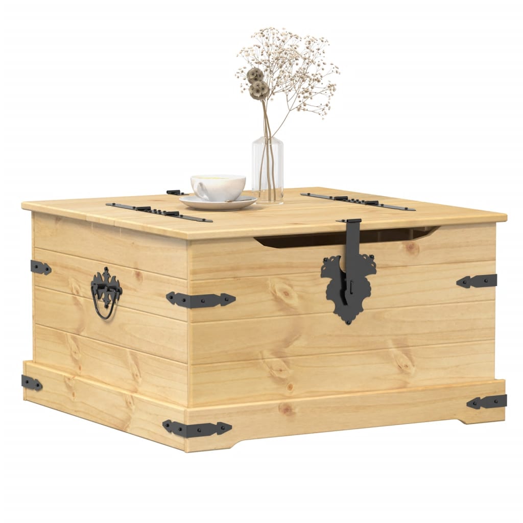 Storage Box "Corona" 78x78x45 cm Solid Wood Pine