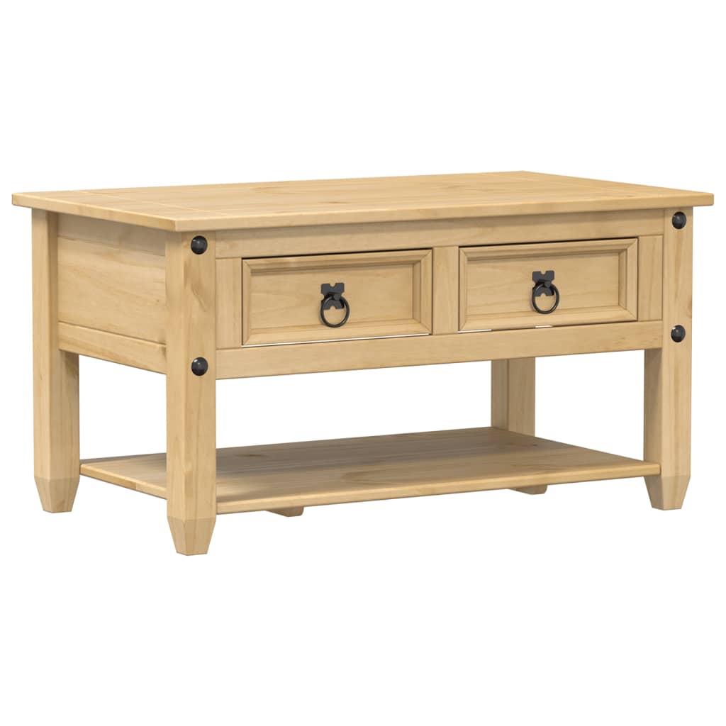 Coffee Table with Drawers "Corona" 85x50x45 cm Solid Wood Pine